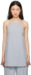 Camilla And Marc Gray Harper Tank Top In M60 Dusty Blue