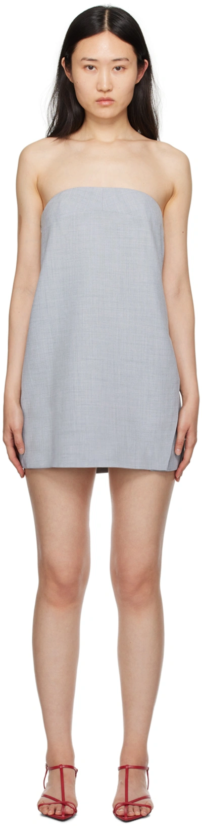 Camilla And Marc Grey Harper Minidress In M60 Dusty Blue