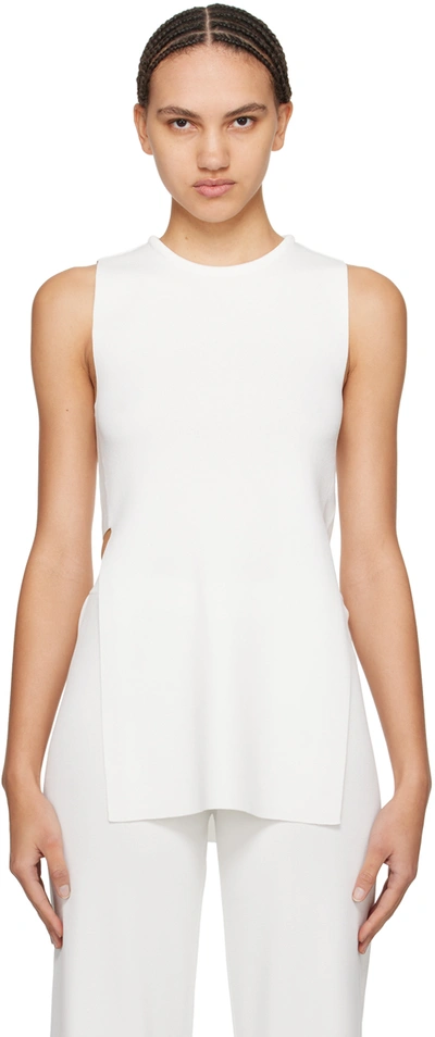 Simonmiller White Canoga Tank Top In 10608 Macadamia