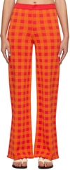 Simonmiller Orange Jabber Trousers In 96340 Retro Red Ging