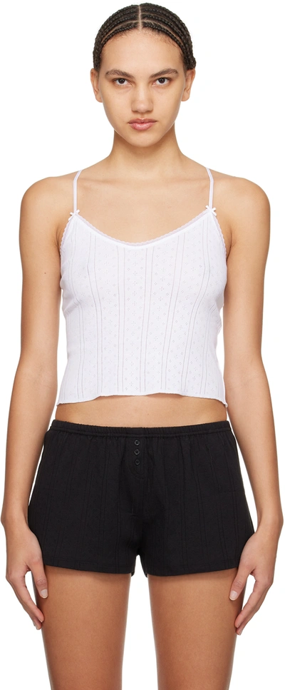 Cou Cou White 'the Long' Camisole In 001 White