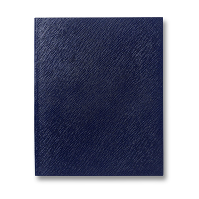 Smythson Portobello Notebook In Panama In Navy