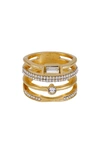VINCE CAMUTO CRYSTAL MULTIBAND RING