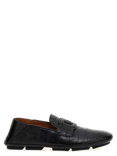 Dolce & Gabbana Driver Loafers In Black