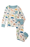 HATLEY KIDS' WILD ANIMAL PRINT FITTED TWO-PIECE PAJAMAS