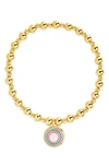 Sterling Forever Lorelai Stretch Bracelet In Gold