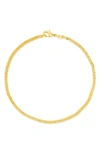 Sterling Forever 14k Plated Arya Ankle Bracelet In Gold