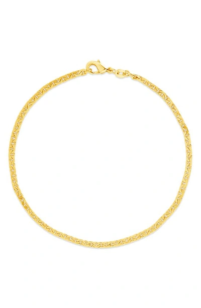 Sterling Forever 14k Plated Arya Ankle Bracelet In Gold