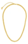 Sterling Forever 14k Plated Yara Chain Necklace In Brass