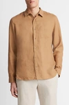 VINCE LINEN BUTTON-UP SHIRT