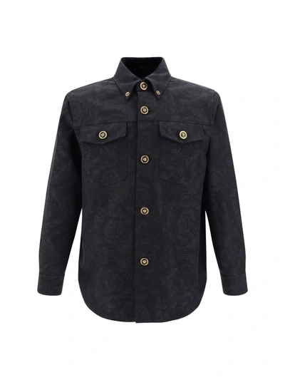 Versace Shirt In Anthracite