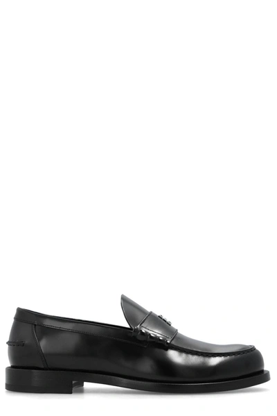 Givenchy Mr G Logo Plaque Loafers In Black