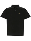 PALM ANGELS PALM ANGELS LOGO PATCH SHORT-SLEEVED POLO SHIRT