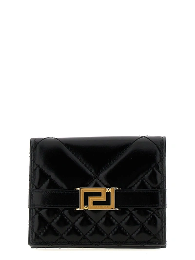 Versace Greca Goddess Wallet In Black