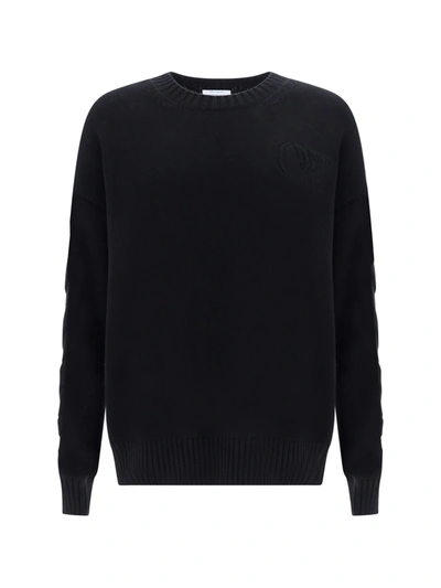 Off-white Sweater In Black Black
