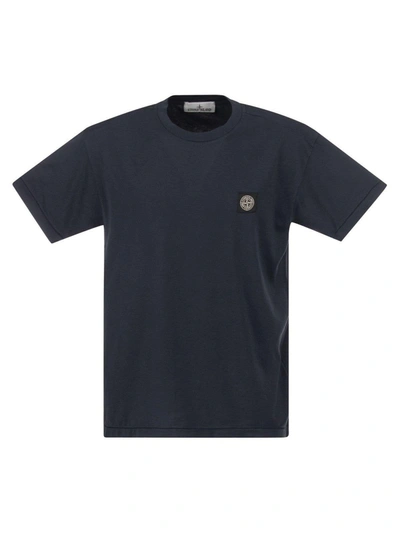Stone Island Cotton T-shirt In Blue
