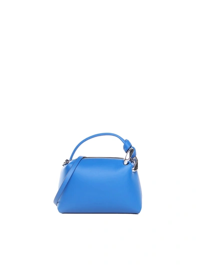 Jw Anderson J.w. Anderson Small Corner Bag In Leather In Blue