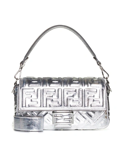 Fendi Ff Embossed Foldover-top Shoulder Bag In Default Title