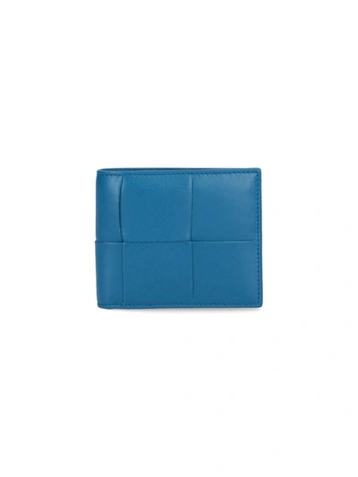 Bottega Veneta Cassette Bifold Wallet In Light Blue