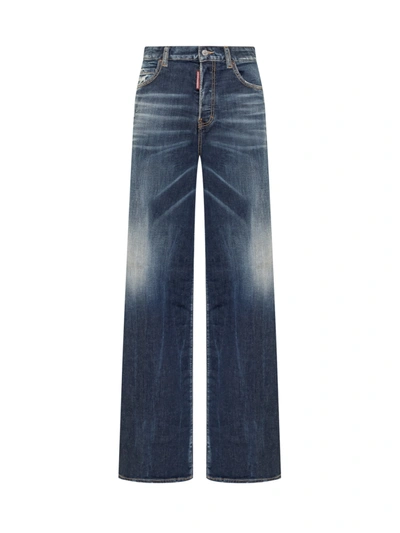 Dsquared2 Cropped Straight-leg Jeans In Blue