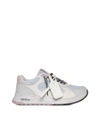 Off-white Kick Off Leather And Mesh Sneakers In Off Light Blue Lilac