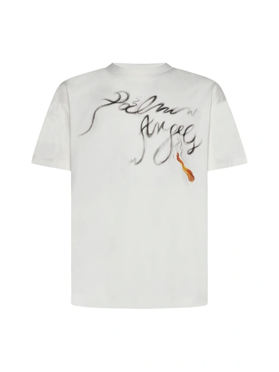 Palm Angels T-shirt In Bianco Nero