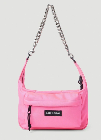 Balenciaga Raver Medium Chained Shoulder Bag In Pink