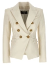 BALMAIN BALMAIN DOUBLE-BREASTED LEATHER BLAZER