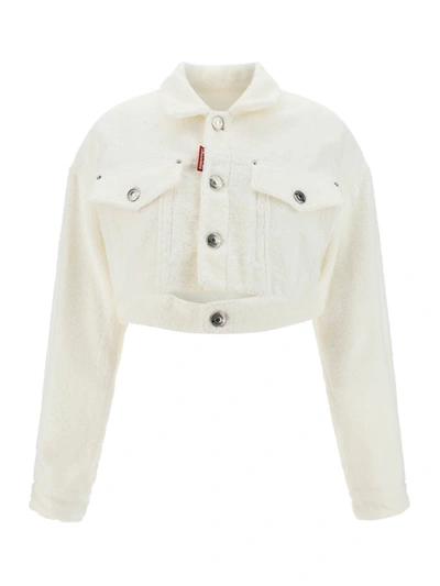 Dsquared2 Cropped Denim Jacket In New