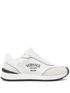 VERSACE VERSACE SNEAKER CALF LEATHER+SUEDE+ EMBROIDERY