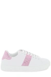 VERSACE VERSACE GRECA EMBELLISHED LACE-UP SNEAKERS