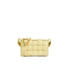 Bottega Veneta Small Padded Cassette Intreccio Leather Shoulder Bag In Yellow