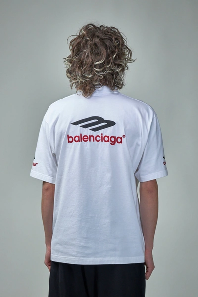 Balenciaga 3b Sports Icon Medium Fit T-shirt In White