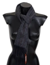 MISSONI MISSONI ELEGANT CASHMERE PATTERNED SCARF WITH LOGO MEN'S EMBROIDERY