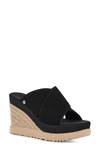 Ugg Abbot Wedge Slide Sandal In Black