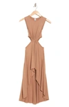 GO COUTURE GO COUTURE CUTOUT HIGH-LOW MAXI DRESS
