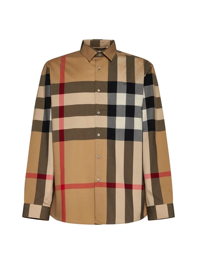 Burberry Somerton Shirt In Archive Beige Ip Chk