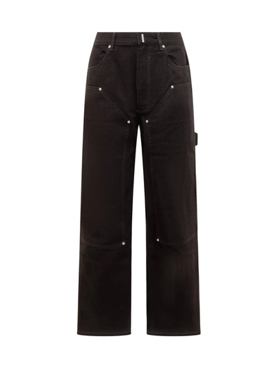 Givenchy Carpenter Studded Trousers In Black