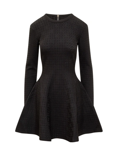 Givenchy Mini Dress With 4g Jacquard In Black