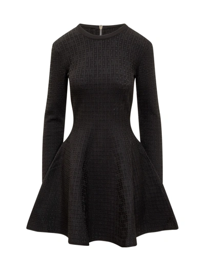Givenchy 4g Jacquard Mini Dress In Black
