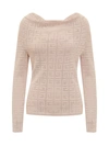 Givenchy 4g Draped Pullover In Blush Pink