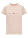 Givenchy Multicolor Cotton T-shirt In Blush Pink