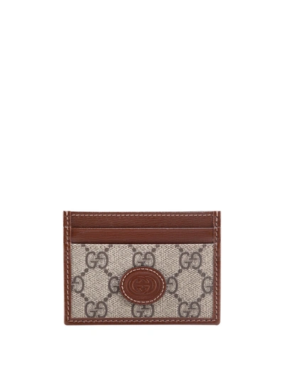 Gucci Card Holder In Beige