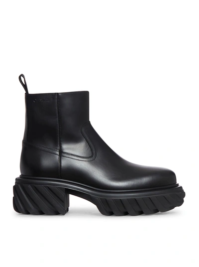 Off-white Exploration Motor Ankle Boot Black