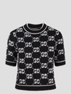 Gucci Gg Jacquard Wool Bouclé Top In Black