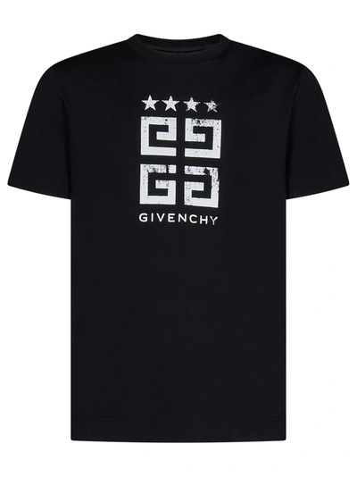 Givenchy 4g Stars T-shirt In Nero