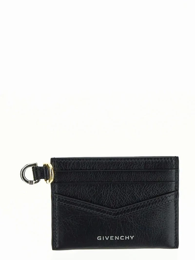 Givenchy Voyou Leather Card Case In Black