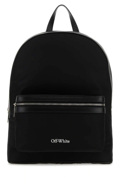 Off-white Off White Man Black Canvas Core Backpack