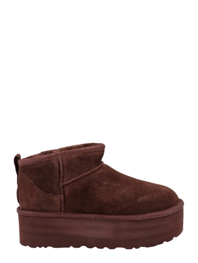 Ugg Classic Ultra Mini Platform Ankle Boots In Brown