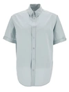 OFF-WHITE OFF-WHITE LIGHT BLUE SHORT SLEEVE SHIRT WITH BUTTON-DOWN COLLAR IN COTTON MAN